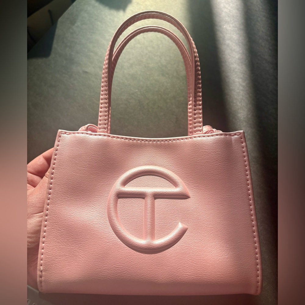 Telfar Pink Mini Tote with Embossed Logo